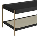 Ver imagem 5 de Mesa de Centro para Sala Pé Metal Arlo A10 Nero/dourado - Mpozenato