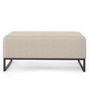 Ver imagem 6 de Kit 02 Puffs Decorativo Para Sala de Estar Cléo W01 Base de Ferro 90 cm Linho Cru - Lyam Decor