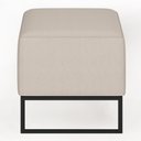 Ver mais imagens de Kit 02 Puffs Decorativo Para Sala de Estar Cléo W01 Base de Ferro 90 cm Linho Cru - Lyam Decor