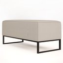 Ver imagem 7 de Kit 02 Puffs Decorativo Para Sala de Estar Cléo W01 Base de Ferro 90 cm Linho Cru - Lyam Decor