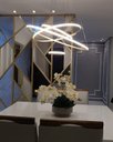 Ver imagem 2 de Lustre Pendente Anel de Led Hoop 4 Argolas Aros em Alumínio 122W