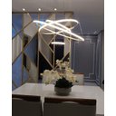 Ver imagem 2 de Lustre Pendente Anel de Led Hoop 4 Argolas Aros em Alumínio 122W