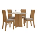 Ver imagem 2 de Conjunto Sala de Jantar 4 Lugares Quadrada Tampo MDF Mesa Celebrare e Cadeiras Athenas