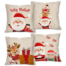 Kit com 4 Capas para Almofadas Natalinas Noel Boneco de Neve em Ação - 1