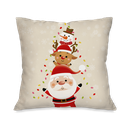 Ver imagem 5 de Kit com 4 Capas para Almofadas Natalinas Noel Boneco de Neve em Ação