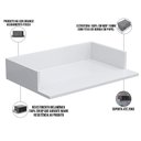 Ver imagem 4 de Suporte Suspenso Para Micro-ondas Forno 60x40 cm Class L03 Branco - Lyam Decor
