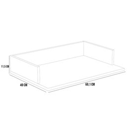 Suporte Suspenso Para Micro-ondas Forno 60x40 cm Class L03 Branco - Lyam Decor - 5
