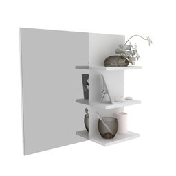 Armário para Banheiro com Espelho - Branco - 4