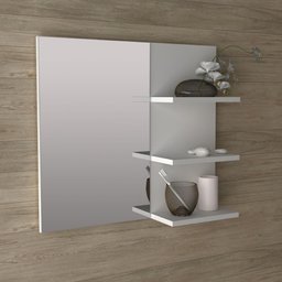 Armário para Banheiro com Espelho - Branco - 1