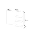 Ver imagem 2 de Armário Espelheira para Banheiro Suspenso com 3 Prateleiras 60cm Tecnomóbili - Branco