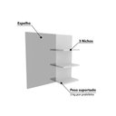 Ver imagem 5 de Armário Espelheira para Banheiro Suspenso com 3 Prateleiras 60cm Tecnomóbili - Branco