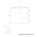 Ver imagem 3 de Armário Espelheira para Banheiro Suspenso com 3 Prateleiras 60cm Tecnomóbili - Branco