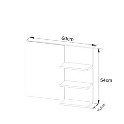 Armário para Banheiro com Espelho - Branco - 5