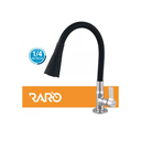 Ver mais imagens de Torneira Flexivel Jato Duplo Black Bancada 1/4 De Volta C60:Cromada