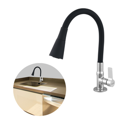 Torneira Flexivel Jato Duplo Black Bancada 1/4 De Volta C60:Cromada - 3