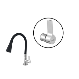 Torneira Flexivel Jato Duplo Black Bancada 1/4 De Volta C60:Cromada - 5