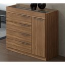 Ver imagem 2 de Cômoda Porta Joia Tampo Vidro 5 Gavetas Corrediças Telescopicas Lume Amendola Demartez