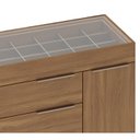 Ver mais imagens de Cômoda Porta Joia Tampo Vidro 5 Gavetas Corrediças Telescopicas Lume Amendola Demartez