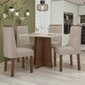 Conjunto Mesa Celebrare 90cm Tampo MDF/Vidro 4 Cadeiras Exclusive Móveis Lopas - 1