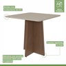 Conjunto Mesa Celebrare 90cm Tampo MDF/Vidro 4 Cadeiras Exclusive Móveis Lopas - 12