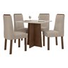 Conjunto Mesa Celebrare 90cm Tampo MDF/Vidro 4 Cadeiras Exclusive Móveis Lopas - 2
