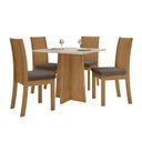 Ver imagem 2 de Conjunto Sala de Jantar 4 Lugares Quadrada Tampo Vidro/MDF Mesa Celebrare e Cadeiras Athenas