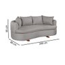 Sofa 4 Lugares Linho M-204 2m Living Estofados Martins - 3