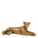 Ver imagem 1 de Escultura Decorativa Leoa em Poliresina Dourada 50cm 17525 Mart