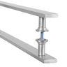 Puxador Barra Chata Inox Escovado para Porta Madeira 1 Metro - 9