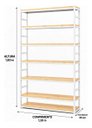 Ver imagem 4 de Estante Multiuso Organizador Livreiro Estilo Industrial 180x120 Branco Natural