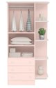 Ver imagem 2 de Guarda-roupa 2 Portas e 3 Gavetas Doce Sonho com Cantoneira Rosa Acetinado