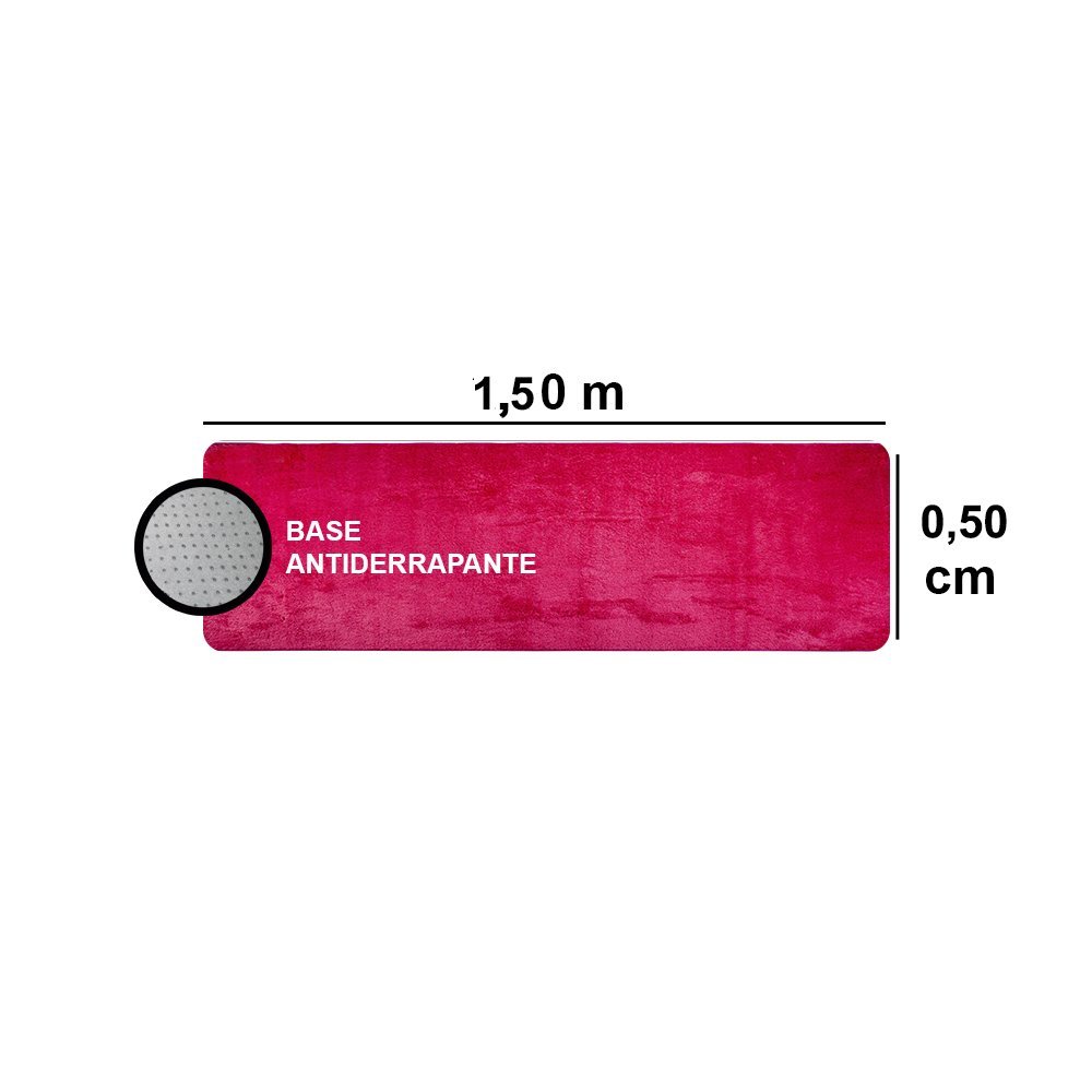 Passadeira Pratatêxtil 0,50m X 1,50m Antiderrapante.:Pink - 3