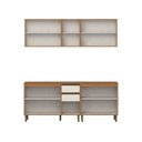 Ver imagem 3 de Cozinha Compacta Venaly 10 Portas 2 Gavetas com Tampo Cinamomo/Off White - Henn