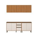 Ver imagem 2 de Cozinha Compacta Venaly 10 Portas 2 Gavetas com Tampo Cinamomo/Off White - Henn