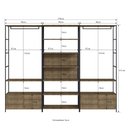 Ver imagem 5 de Estante Closet Industrial com 4 Gavetas - Carvalho/preto