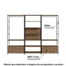 Estante Closet Industrial com 4 Gavetas - Carvalho/preto - 6