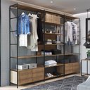 Ver imagem 1 de Estante Closet Industrial com 4 Gavetas - Carvalho/preto