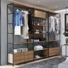 Estante Closet Industrial com 4 Gavetas - Carvalho/preto - 1
