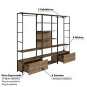 Ver imagem 7 de Estante Closet Industrial com 4 Gavetas - Carvalho/preto