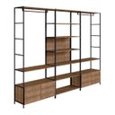 Ver imagem 2 de Estante Closet Industrial com 4 Gavetas - Carvalho/preto