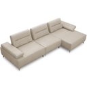 Ver imagem 7 de Sofá 4 Lugares com Chaise para Sala Living 291cm Modular Pés Industrial Oslo L06 Couro Bege Areia