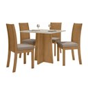 Ver imagem 2 de Conjunto Sala de Jantar 4 Lugares Quadrada Tampo Vidro/MDF Mesa Celebrare e Cadeiras Athenas