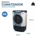 Ver imagem 4 de Climatizador de Ar Industrial Evaporativo 45 Litros Zellox Zlx-45 Master 127v
