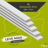 RODAPÉ -GUARNIÇÃO PVC 7cm LISO BRANCO - KIT COM 24 BARRAS - 2