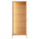 Ver imagem 4 de Cristaleira Porta de Vidro 70cm Pés Metal Mercuri Off/freijó C05 - Mpozenato