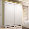 Guarda Roupa Solteiro 140cm 2 Portas de Correr 100% Mdf Cinerária Espresso Móveis - 2