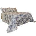 Ver imagem 6 de Kit Colcha Casal Bouti Cobre Leito Estampado 3 Peças Cor:Zig Zag