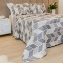 Ver imagem 4 de Kit Colcha Casal Bouti Cobre Leito Estampado 3 Peças Cor:Zig Zag