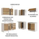 Ver imagem 6 de Armário de Cozinha Completa de Canto 349cm Branco/Rustic Glamy Madesa 01