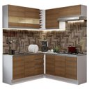 Ver imagem 3 de Armário de Cozinha Completa de Canto 349cm Branco/Rustic Glamy Madesa 01